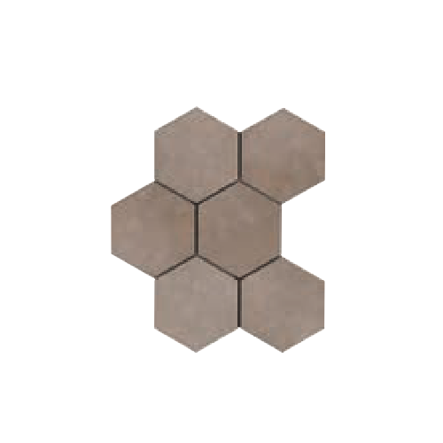 Luxe81 Fuse Hexagon Taupe Tile 210x182x9.5mm, Contemporary Stone Look RAFUSHEX2118T