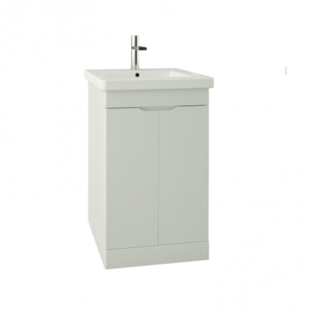 Saneux Indigo 50cm 2 Door Floor Standing Unit - Gloss White