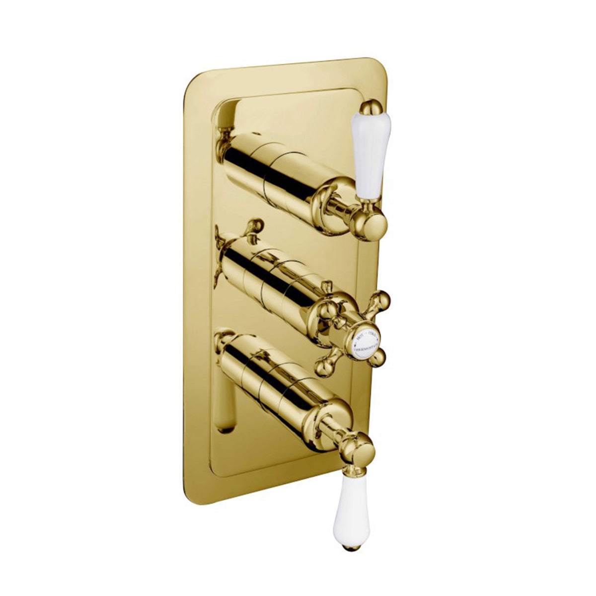 Grosvenor Lever 3 Handle 3 Way Shower Valve Brass