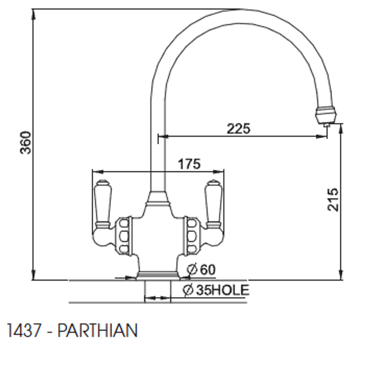 Perrin & Rowe Parthian 1437 Filter Tap