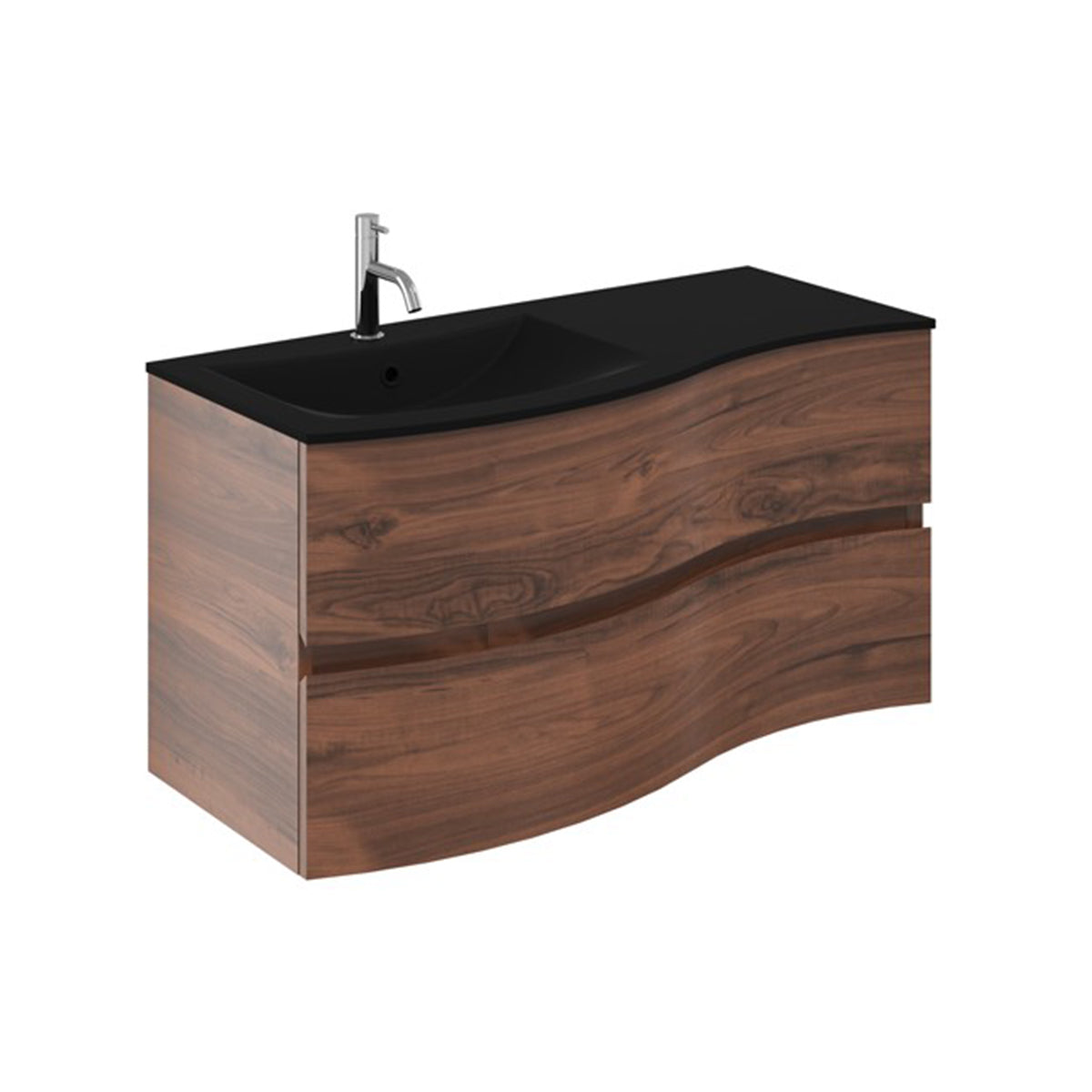 Crosswater Svelte 1000 Unit & Midnight Black Glass Basin