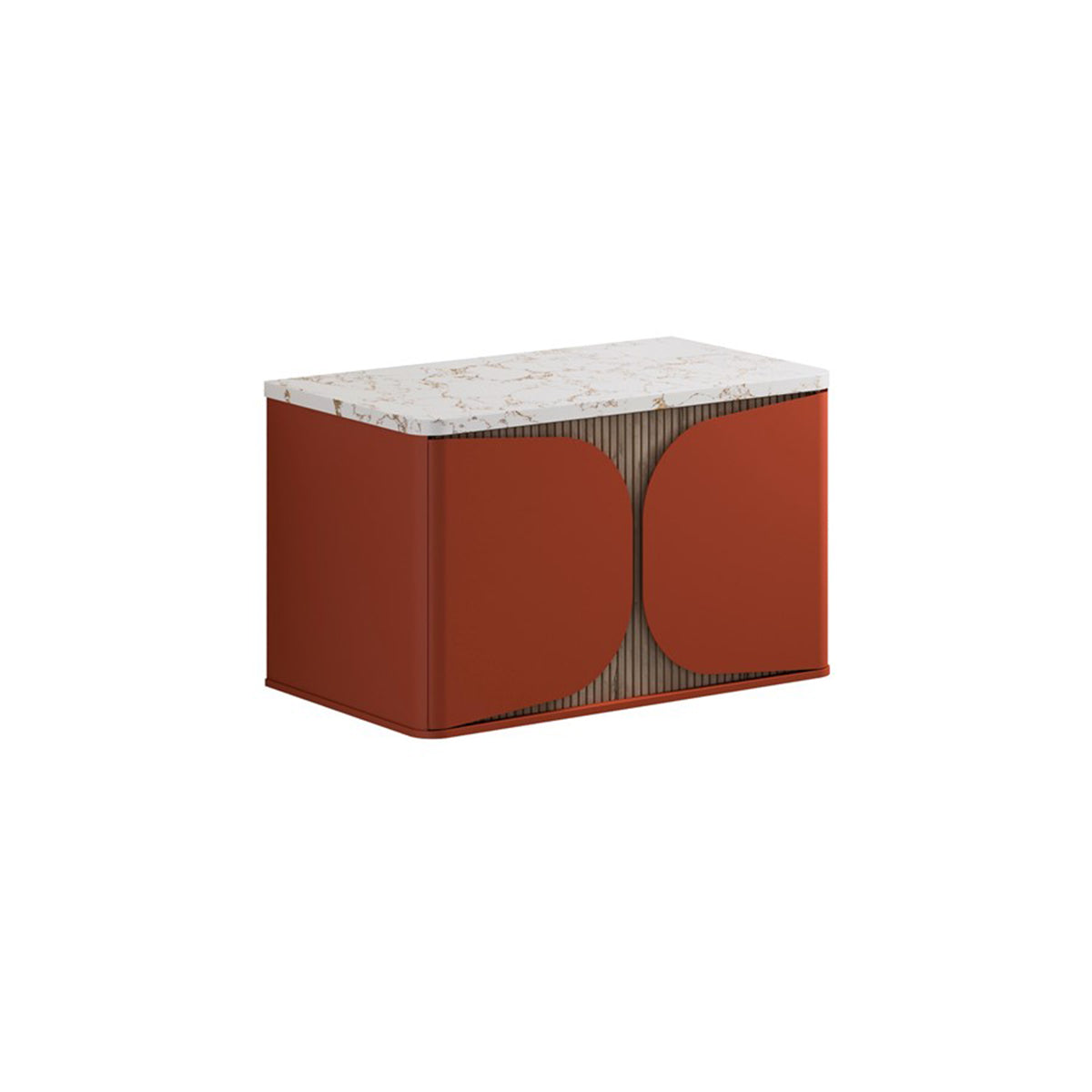 Crosswater Tambour 800mm One Drawer Wall Hung Vanity with Worktop