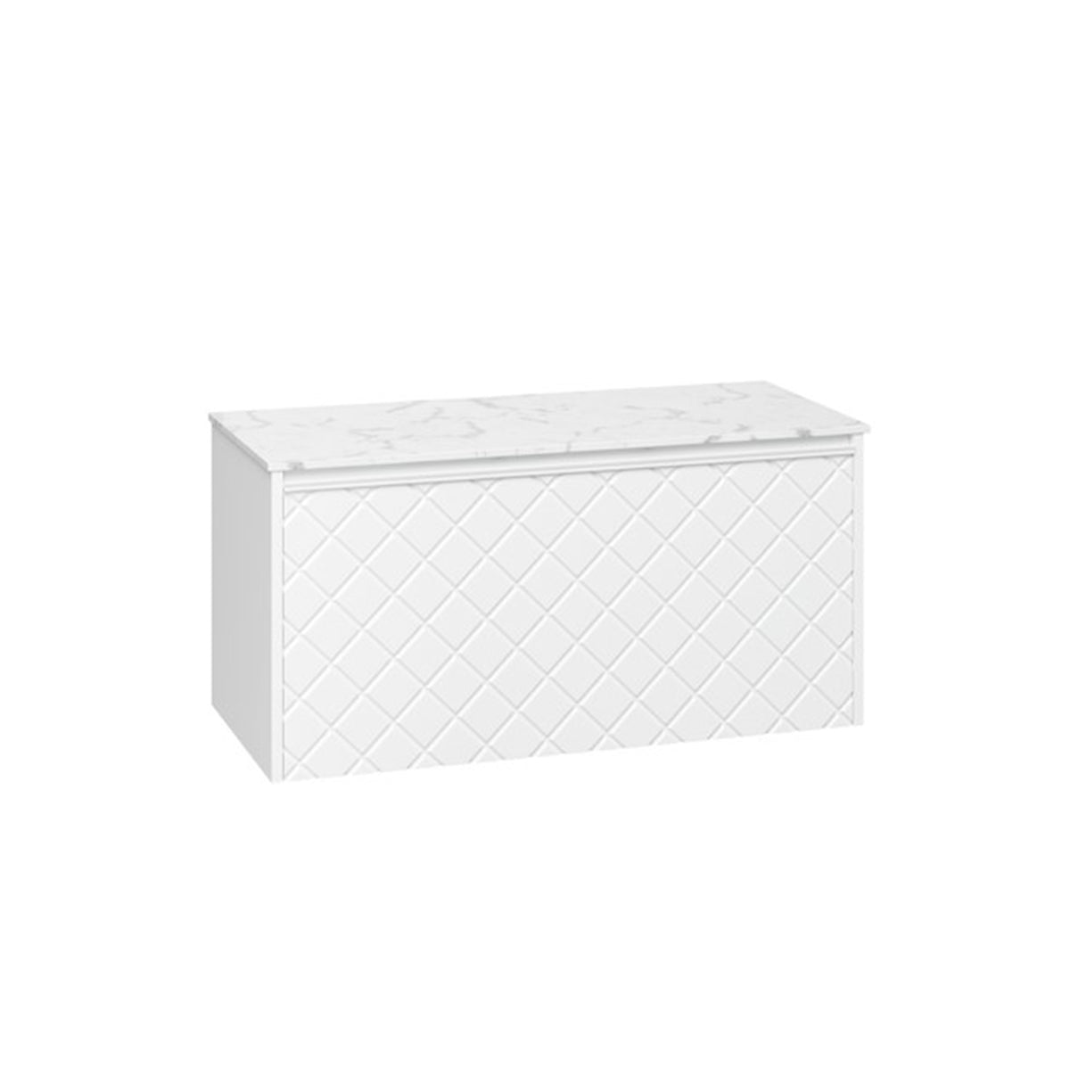 Crosswater Vergo 1000 Single Drawer Unit with Carrara Marble Effect Worktop