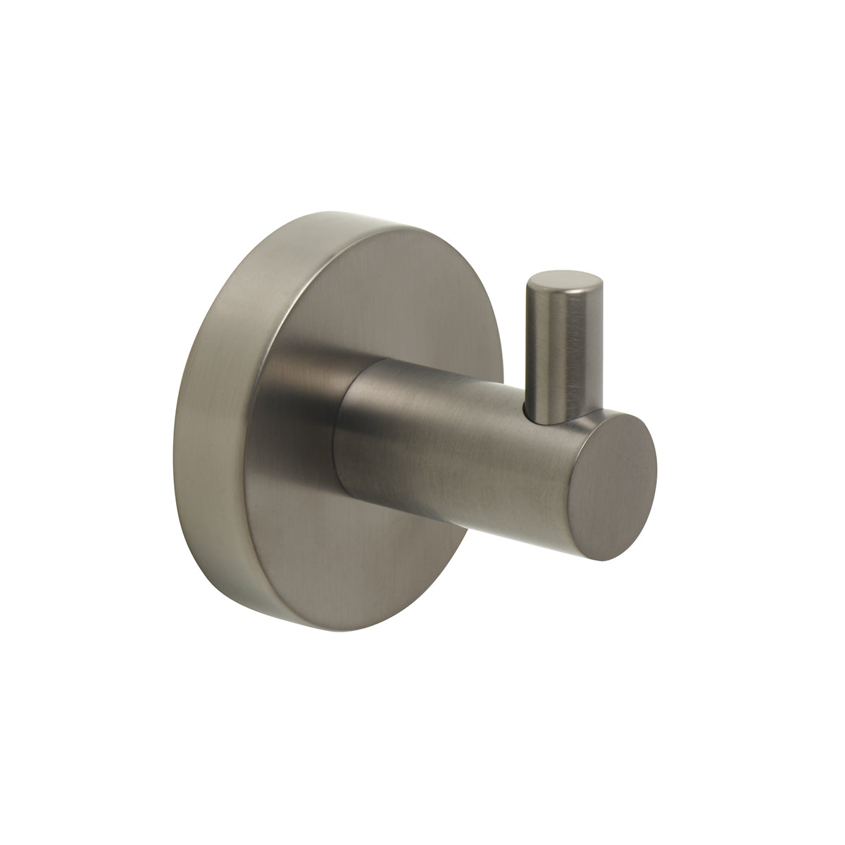 Just Taps Vos 106.5mm Single Robe Hook Black Chrome for Bathroom