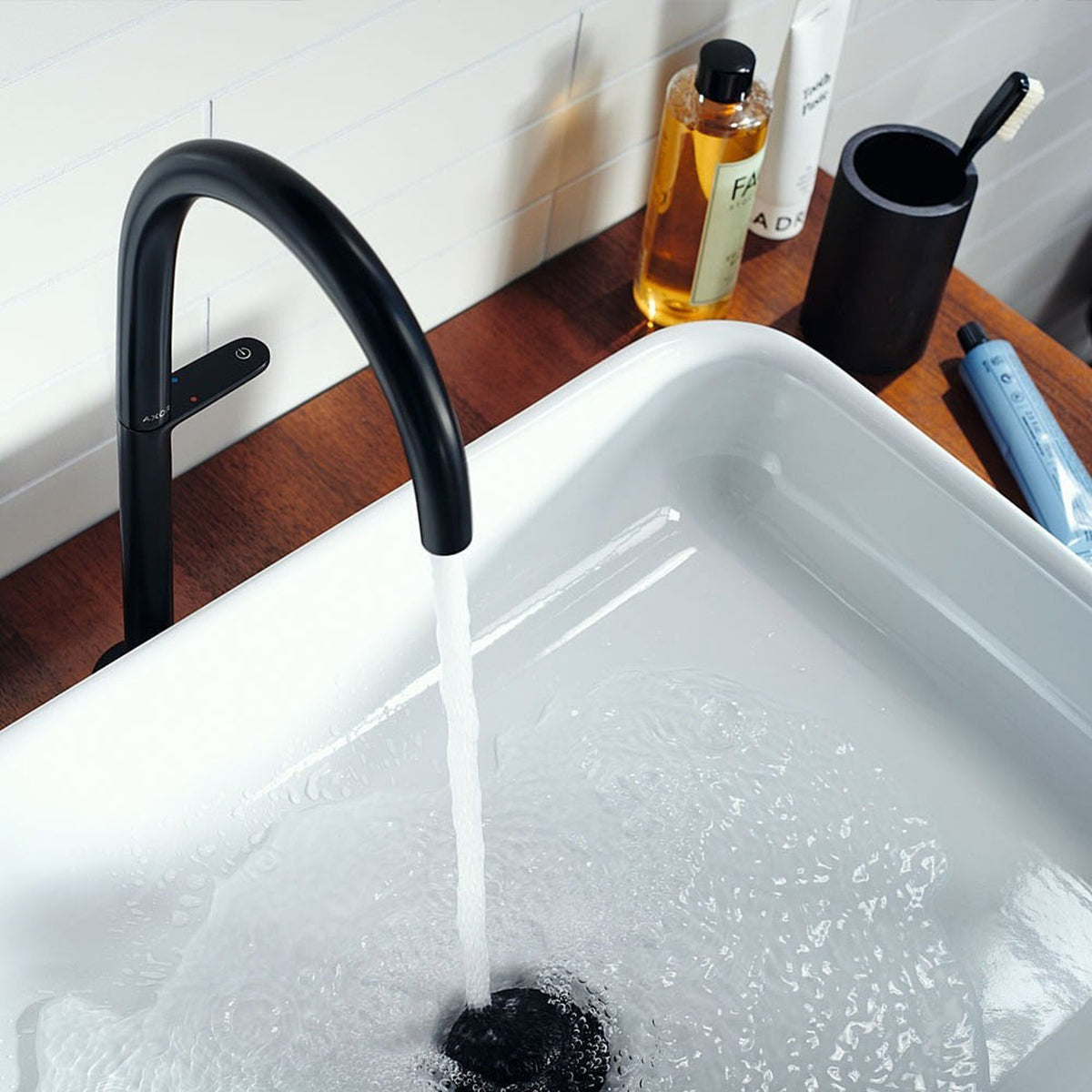 AXOR One Basin Mixer Select 170 w/ Push-Open Waste Set 48020000