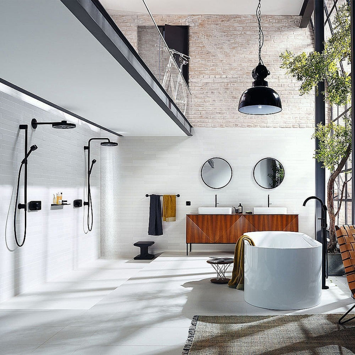 AXOR One Wall Bar w/ Wall Connection, Shower Hose
