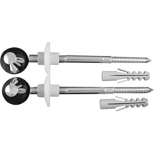 Duravit Happy D2 Toilet - Fixings with White Caps