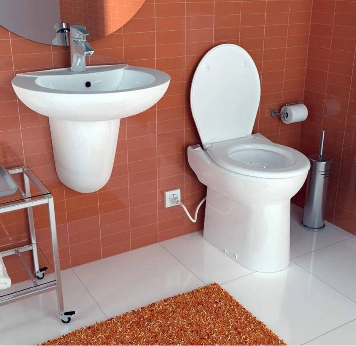 Saniflo 1081 Sanicompact Cisternless Ceramic WC With Macerator Pump