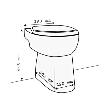 Saniflo 1081 Sanicompact Cisternless Ceramic WC With Macerator Pump