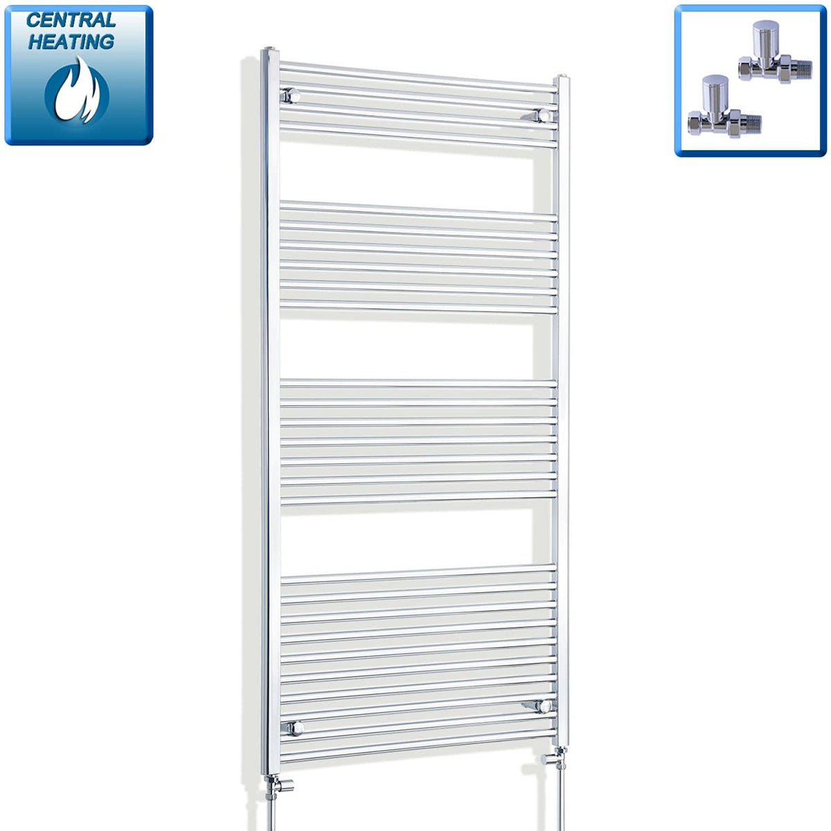 CHATSWORTH 1600 mm High x 750 mm Wide Heated Straight Towel Rail Chrome