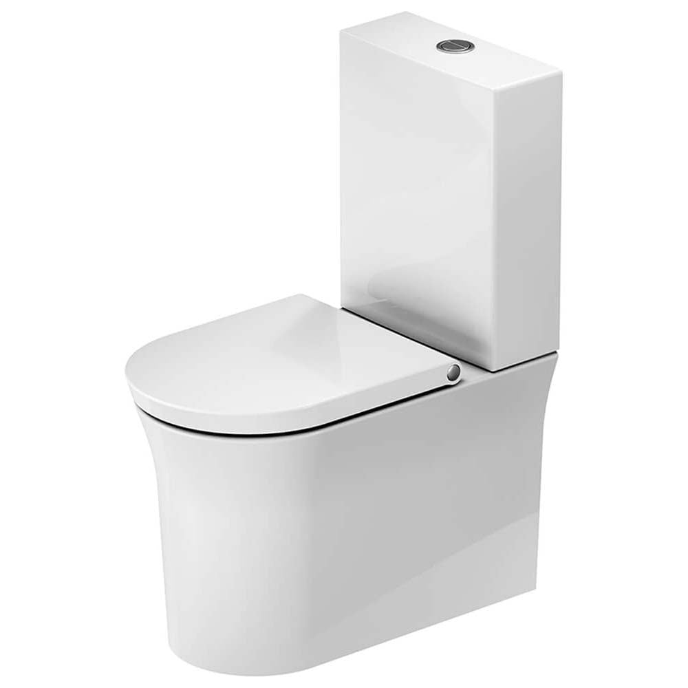 Duravit White Tulip Close Coupled Rimless WC Pan - 370 x 650mm