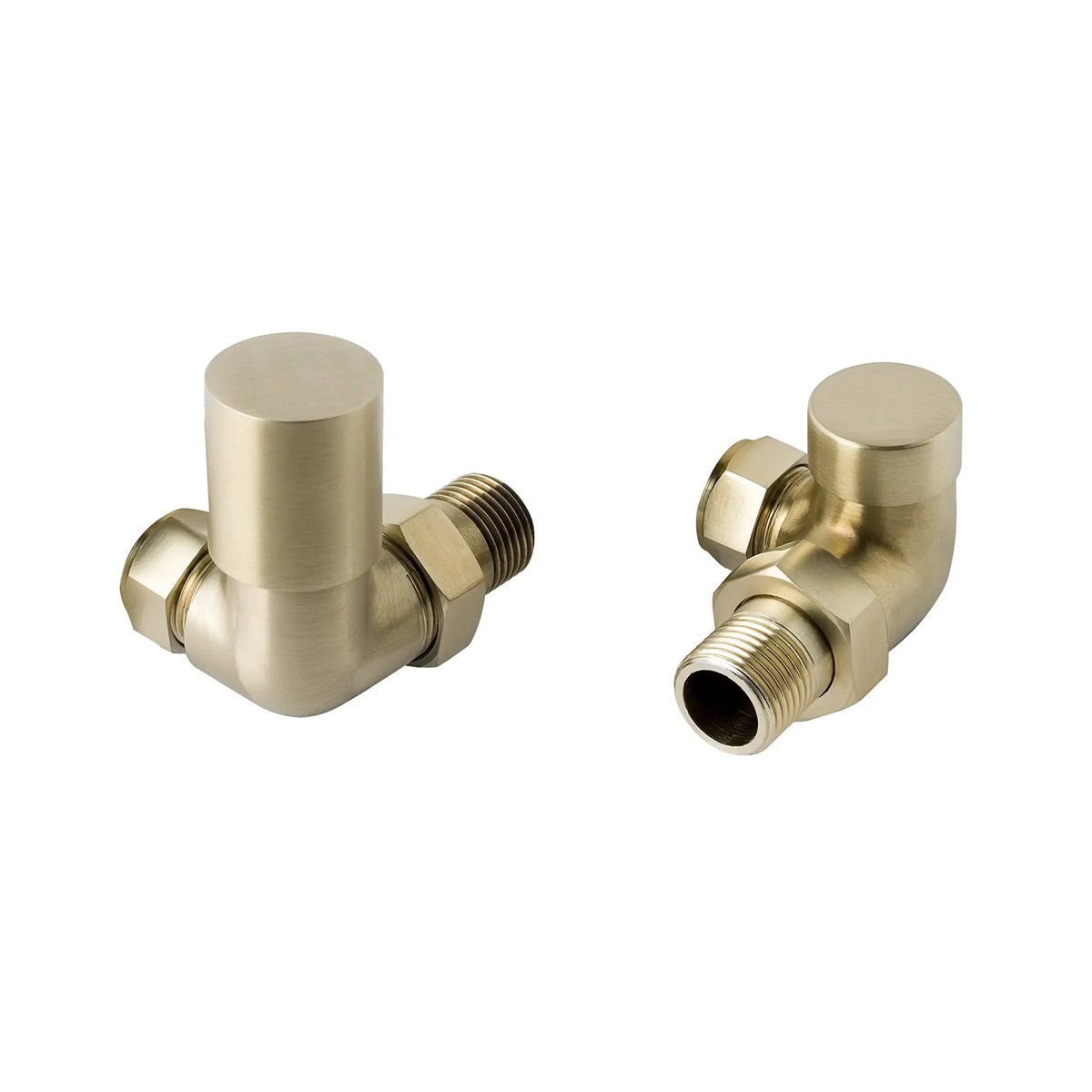 Just Taps 23RVACABBR VOS Corner Radiator Valve Brushed Brass