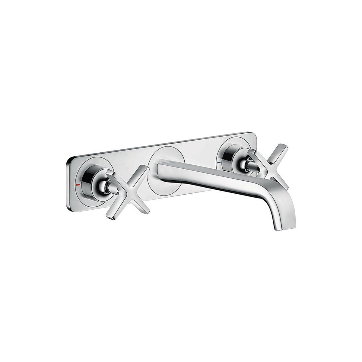AXOR Citterio E Wall-Mounted 3-Piece Basin Mixer with Back Plate for Precise Control 36115000