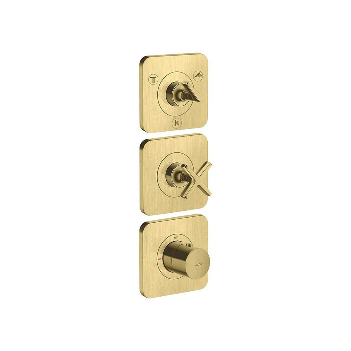 AXOR 36704000 Citterio E Three-Outlet Thermostatic Shower Valve for Precise Water Control