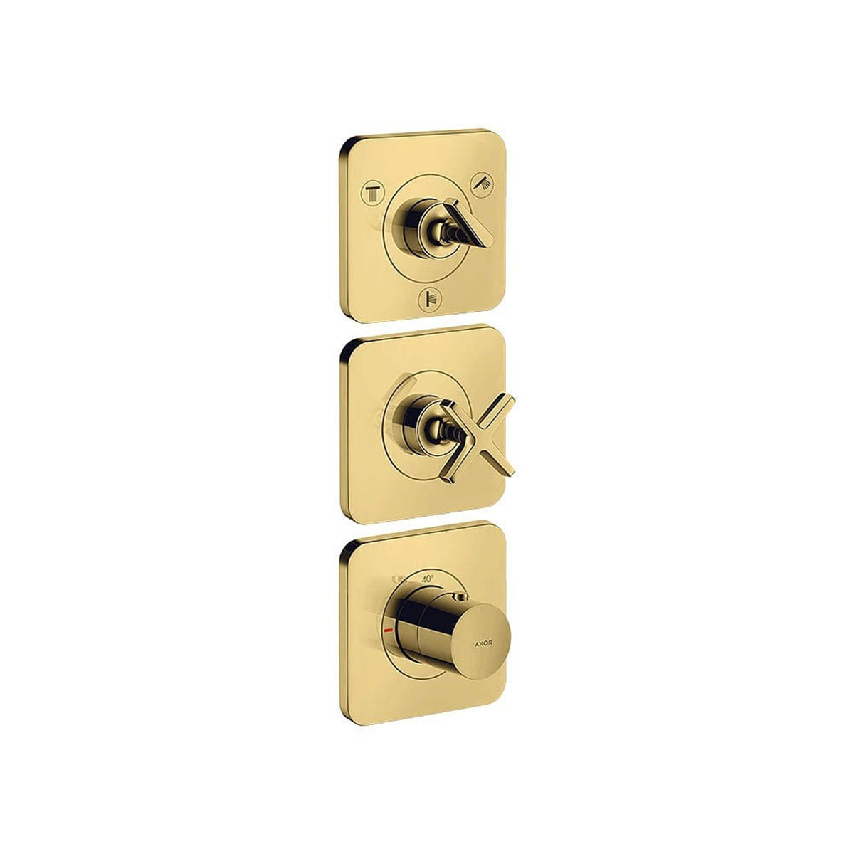 AXOR 36704000 Citterio E Three-Outlet Thermostatic Shower Valve for Precise Water Control