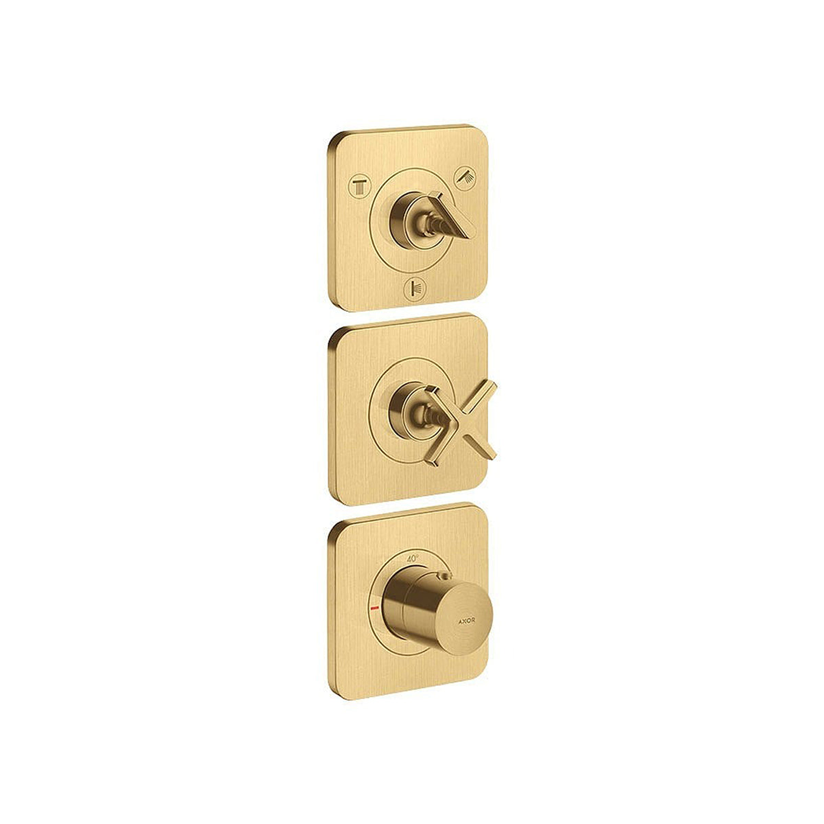 AXOR 36704000 Citterio E Three-Outlet Thermostatic Shower Valve for Precise Water Control