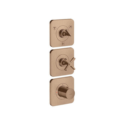 AXOR 36704000 Citterio E Three-Outlet Thermostatic Shower Valve for Precise Water Control