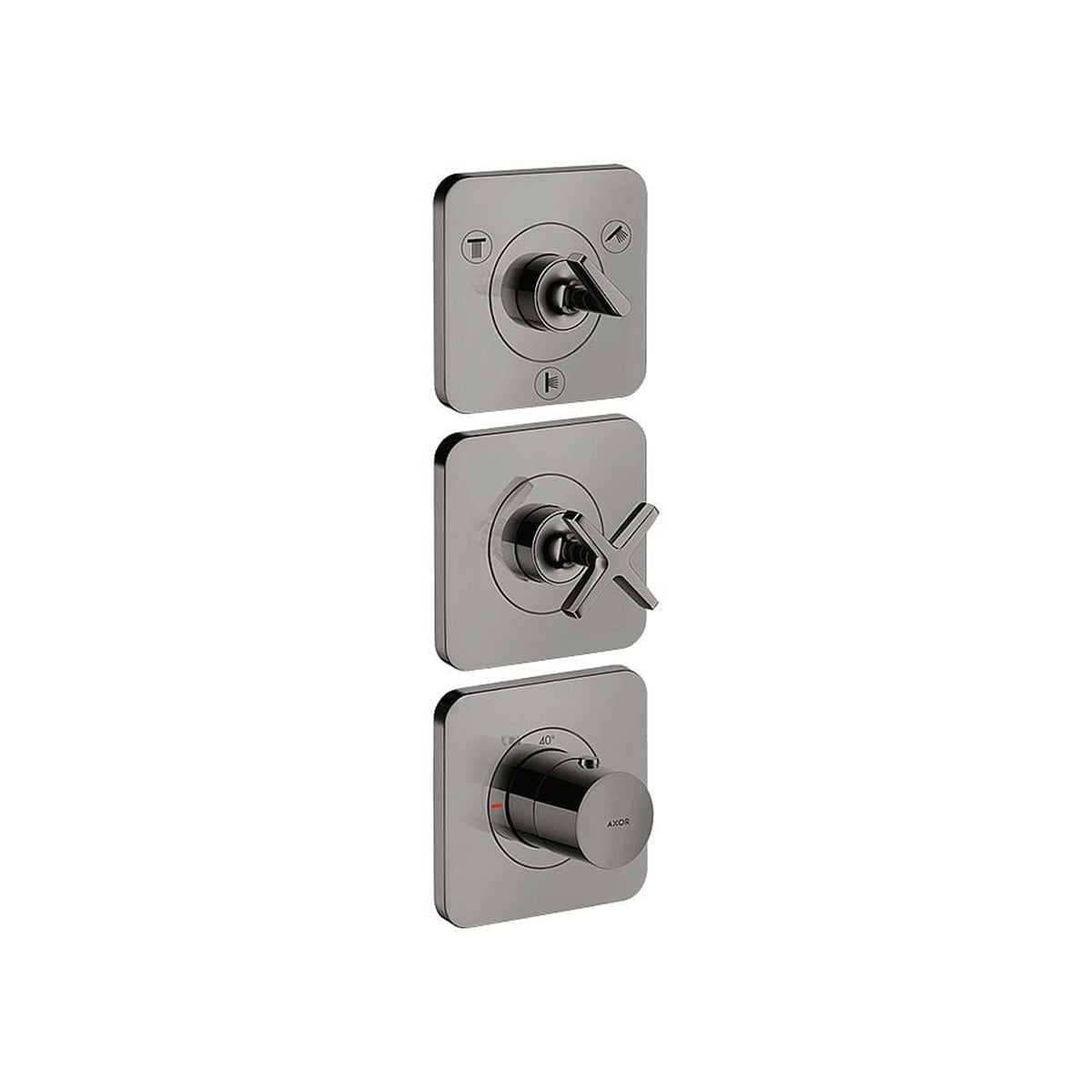AXOR 36704000 Citterio E Three-Outlet Thermostatic Shower Valve for Precise Water Control