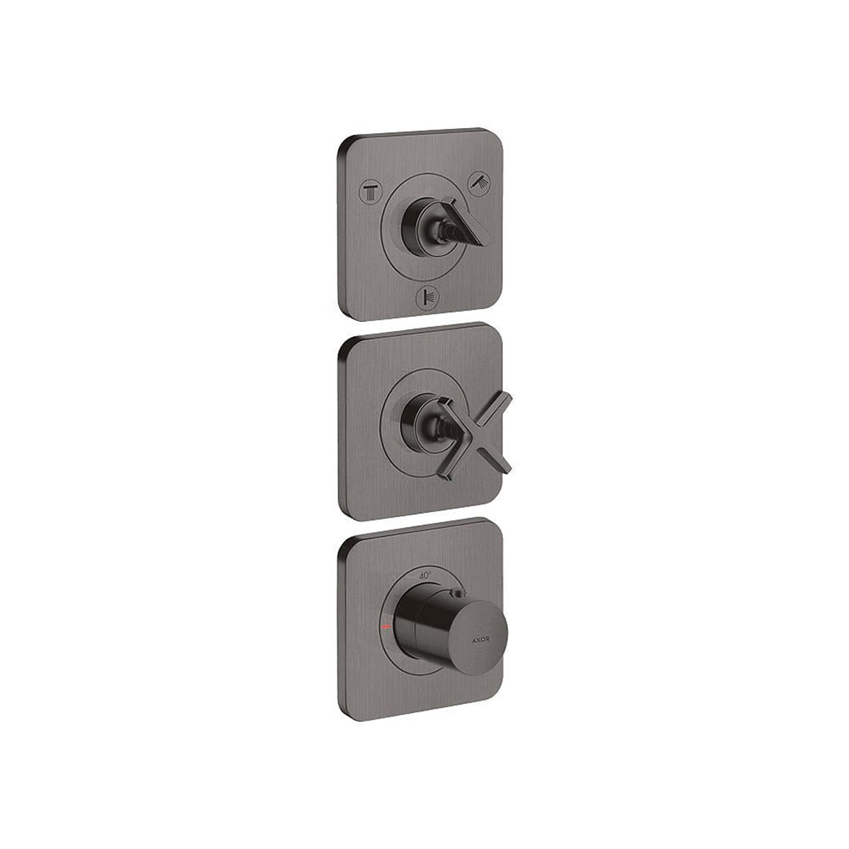 AXOR 36704000 Citterio E Three-Outlet Thermostatic Shower Valve for Precise Water Control