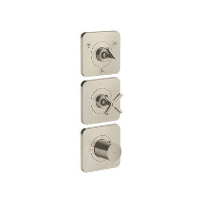 AXOR 36704000 Citterio E Three-Outlet Thermostatic Shower Valve for Precise Water Control
