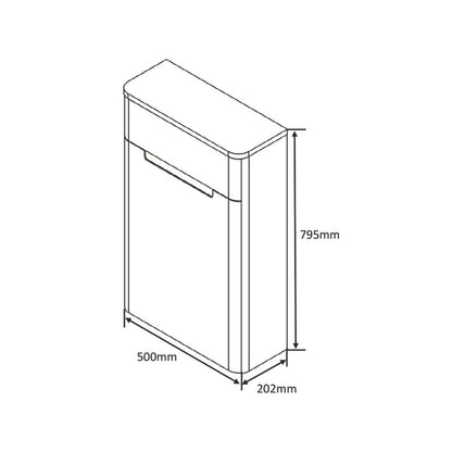 Luxe81 Monza 500mm Country Oak Toilet Unit from Tailored Bathrooms
