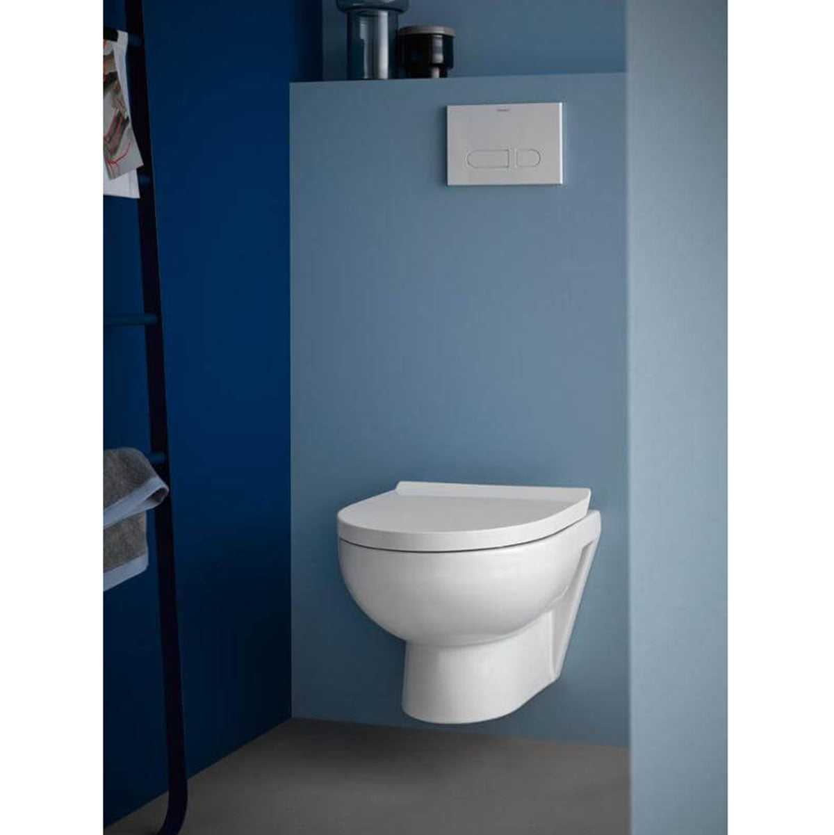 Duravit No.1 Wall Mounted Rimless WC Pan And Seat 370 x 540mm 41840900A1