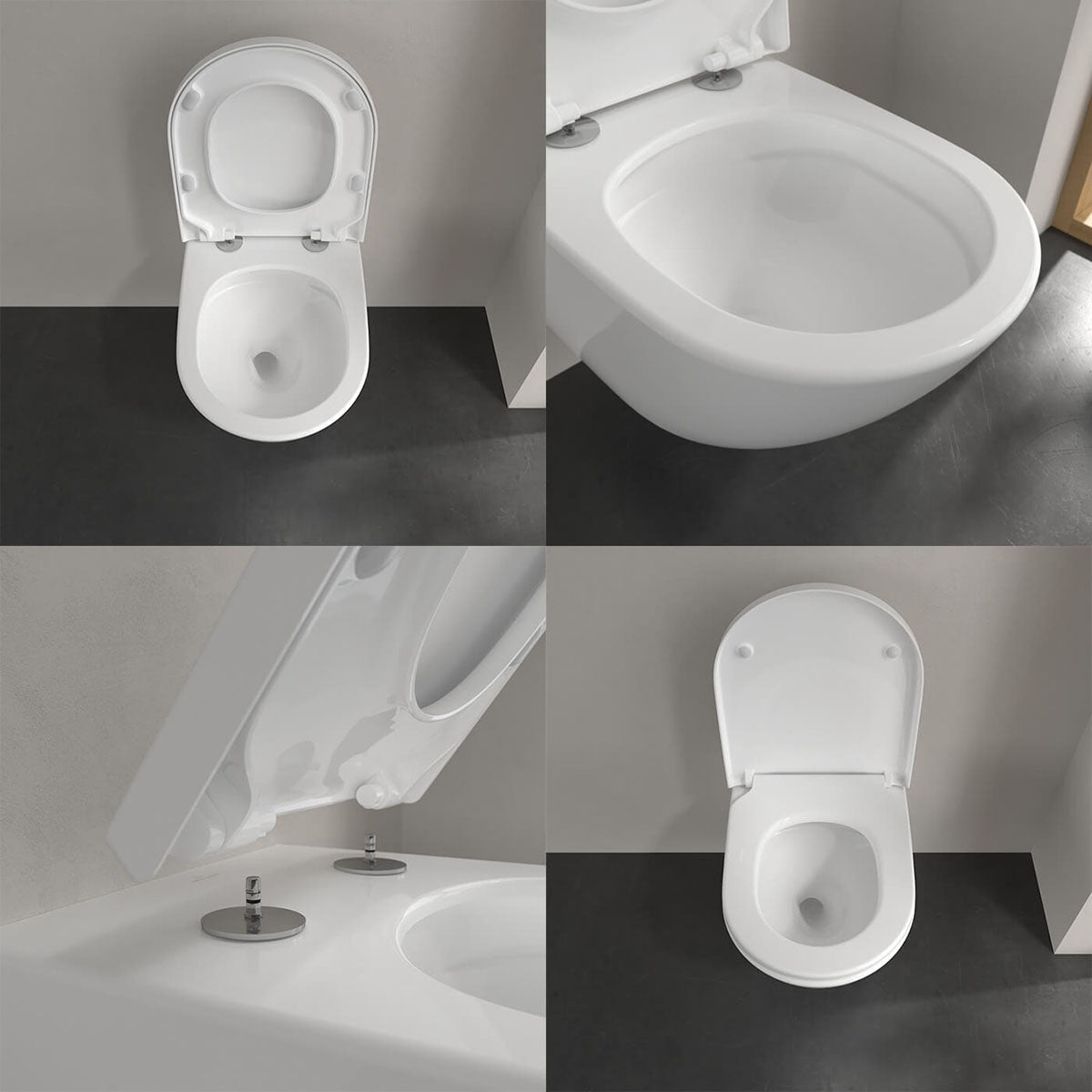 Villeroy And Boch 4670TS01 Architectura TwistFlush Wall Mounted WC Pan with Seat - 37cm x 41cm