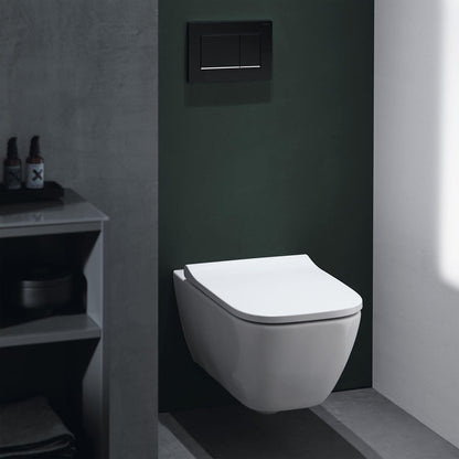 Geberit 500.683.00.2 Smyle Square Grab And Go 350 x 540mm Wall Hung WC Rim-Free And Seat