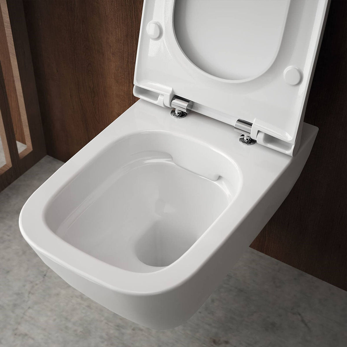 Geberit 500.683.00.2 Smyle Square Grab And Go 350 x 540mm Wall Hung WC Rim-Free And Seat