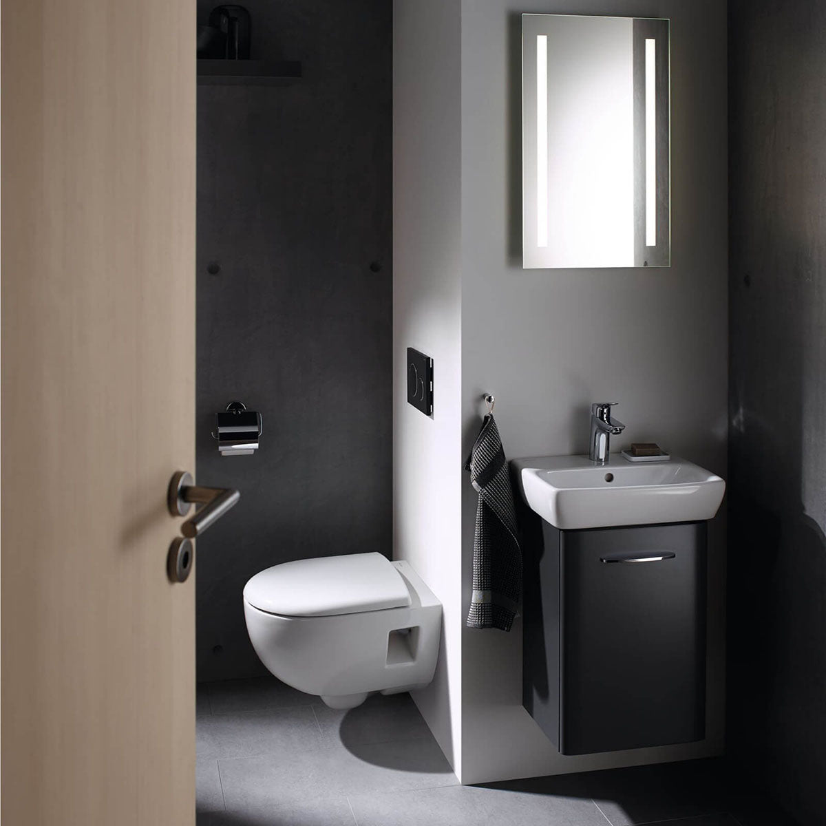 Geberit 501.750.00.1 Selnova Grab And Go Wall Hung WC Rim-Free Toilet 360 x 530mm