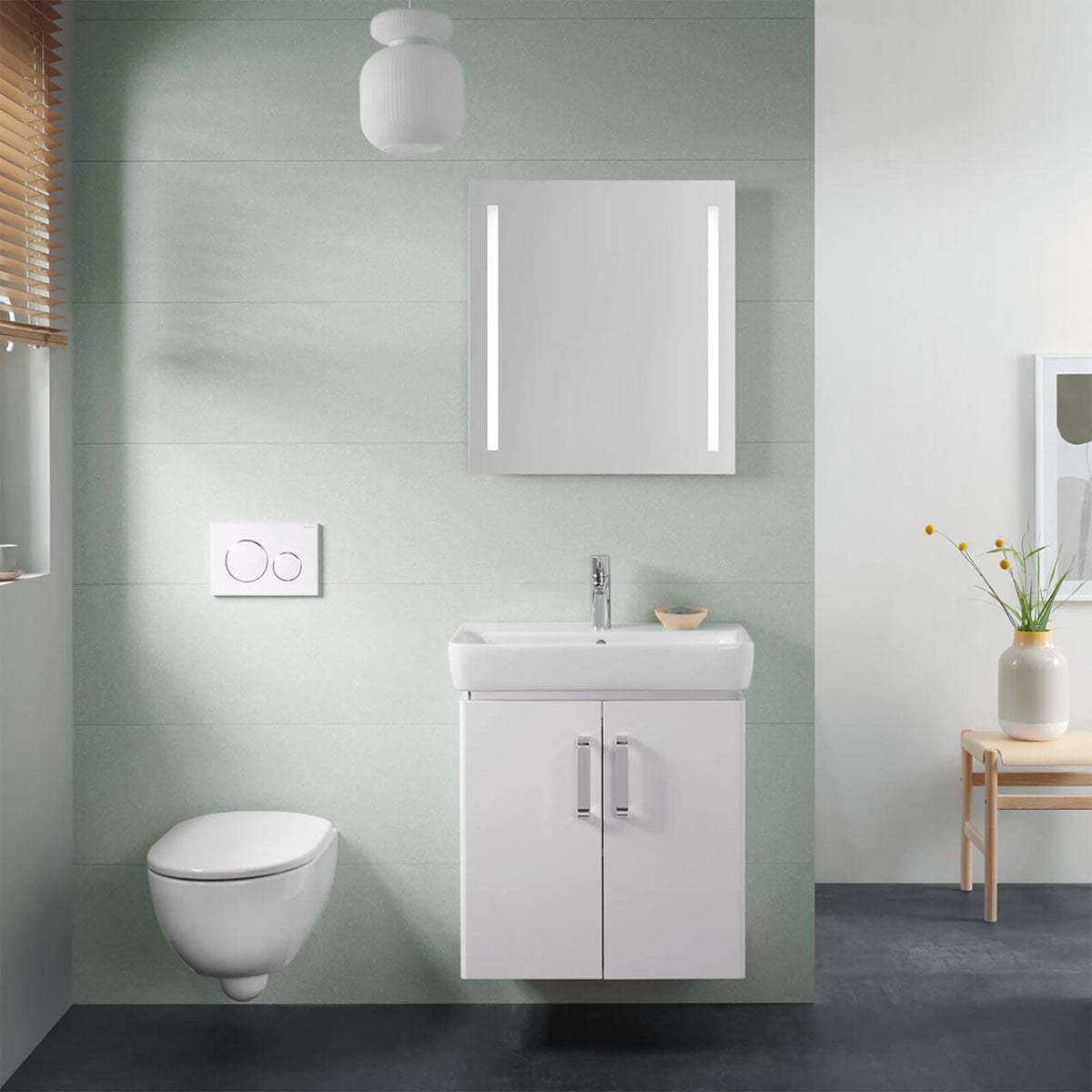 Geberit 501.750.00.1 Selnova Grab And Go Wall Hung WC Rim-Free Toilet 360 x 530mm