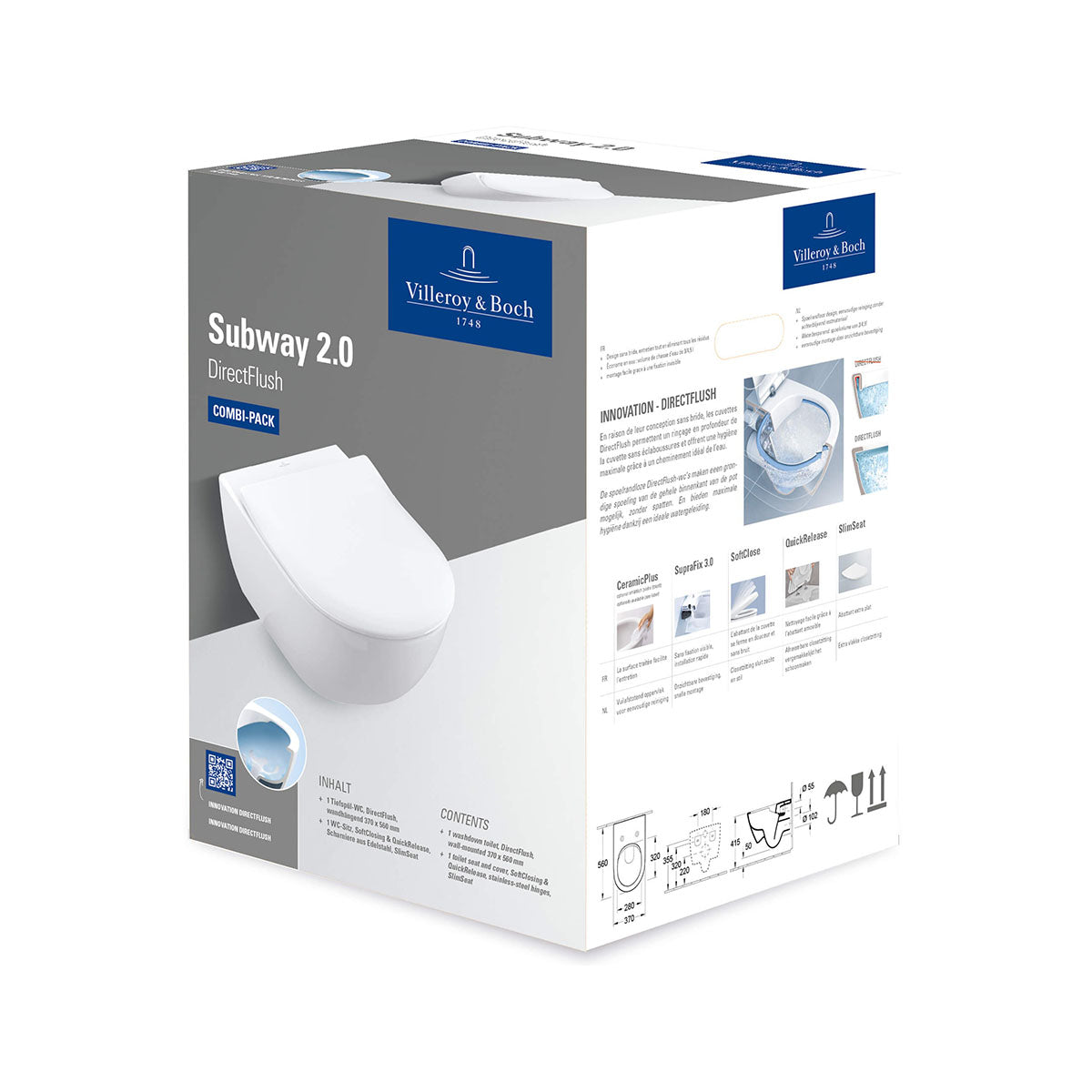 Villeroy 5614R2R1 And Boch Subway 2.0 Wall Hung WC Pan Pack