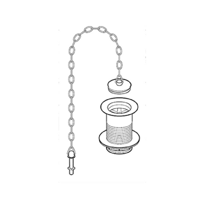 Perrin & Rowe Basin Waste, Metal Plug, Stay And Chain 6701/6704