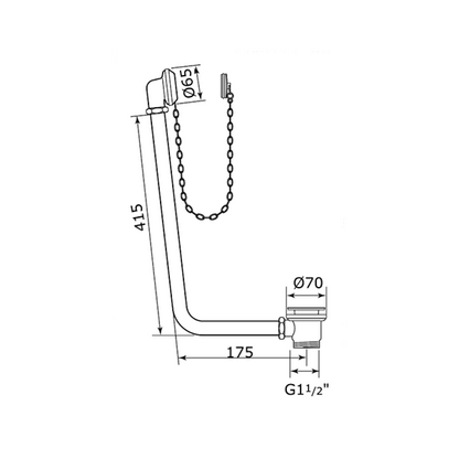 Perrin & Rowe Bath Waste And Overflow With Exposed Pipes 6712