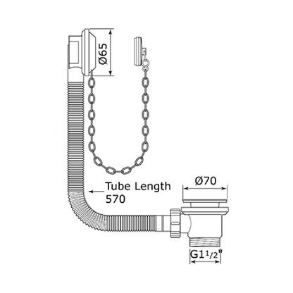 Perrin & Rowe Combined Bath Waste And Overflow 6713
