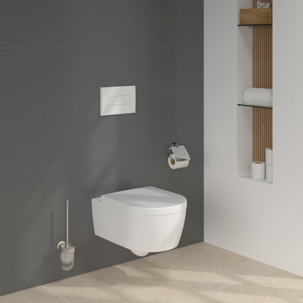 Villeroy And Boch 5057199982186 ViConnect Pro S Toilet Frame with Arto Wall Mounted Toilet Combi-Pack - 37cm x 40cm