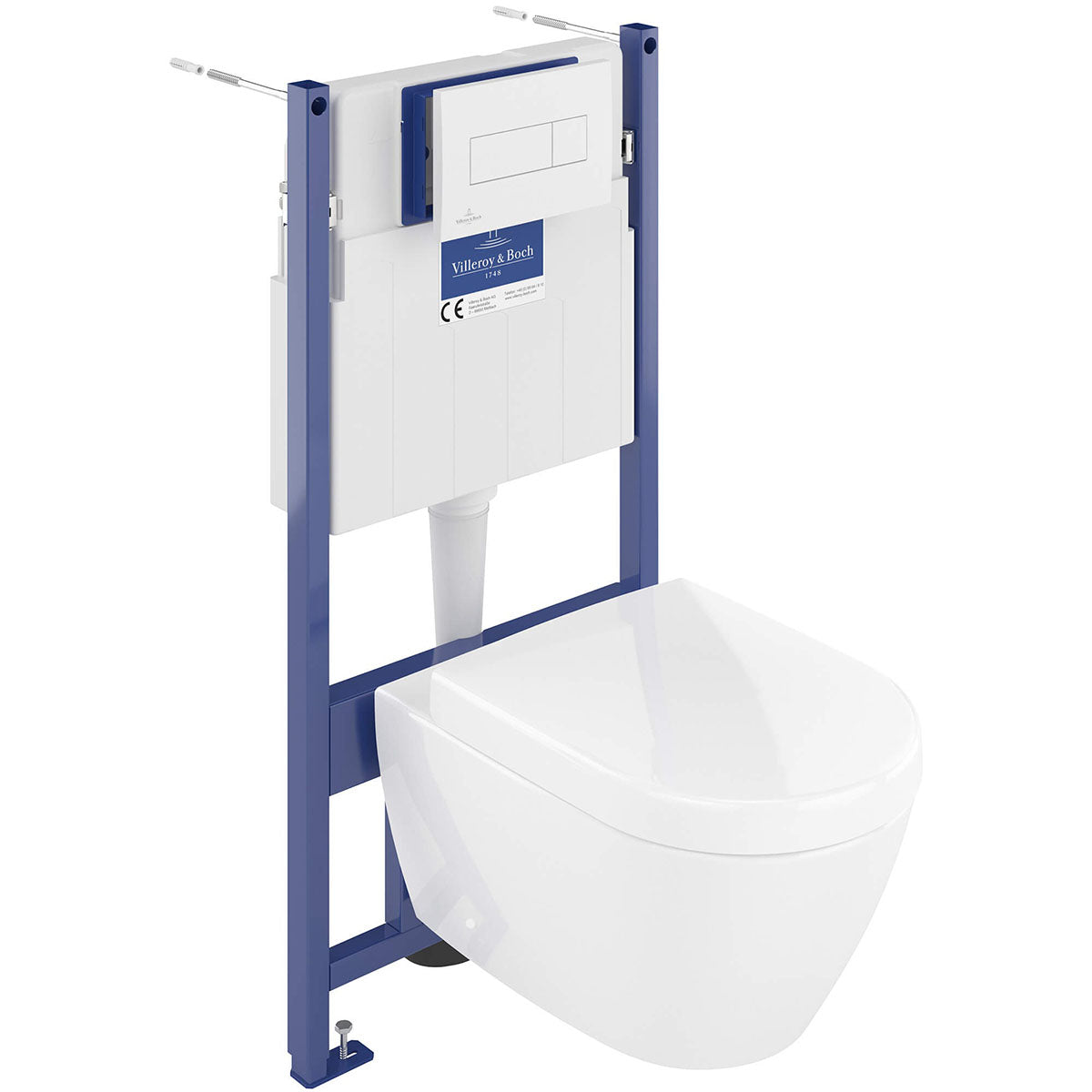 Villeroy And Boch 5057199982179 Subway 2.0 Wall Hung WC and ViConnect Pro S Toilet Frame Pack - 370mm x 365mm