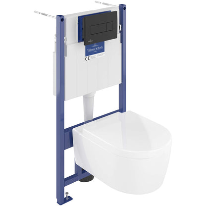 Villeroy And Boch 5057199982186 ViConnect Pro S Toilet Frame with Arto Wall Mounted Toilet Combi-Pack - 37cm x 40cm