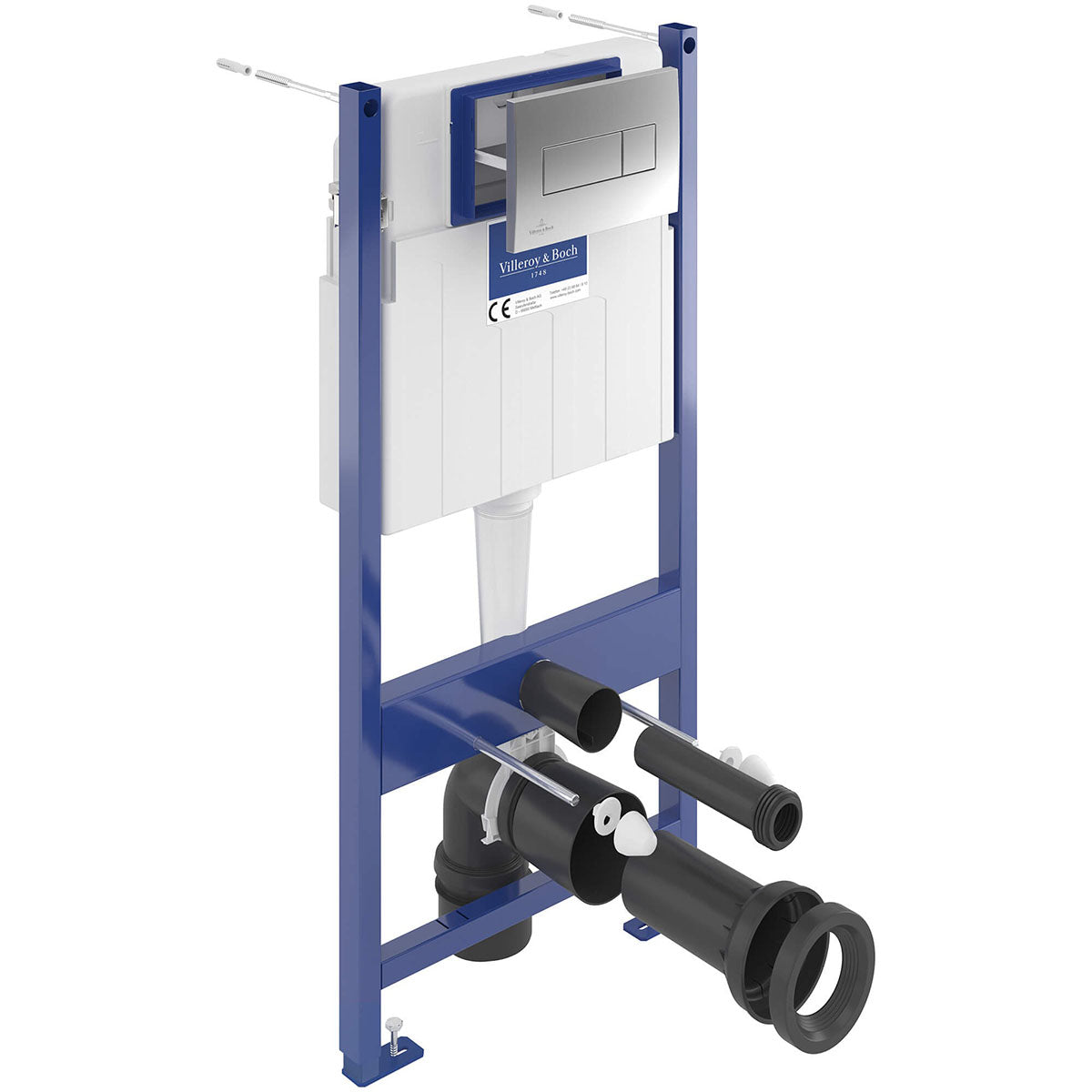 Villeroy And Boch 5057199982186 ViConnect Pro S Toilet Frame with Arto Wall Mounted Toilet Combi-Pack - 37cm x 40cm