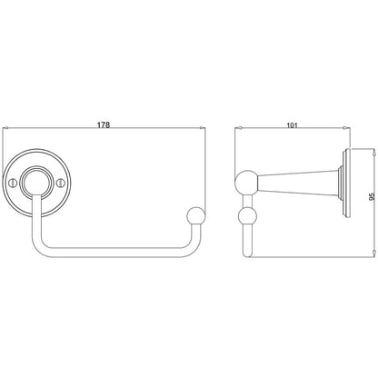 Burlington Toilet Roll Holder without Cover