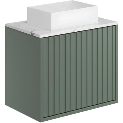 Luxe81 Alfie 600mm Wall Hung Vanity Unit with Countertop Basin