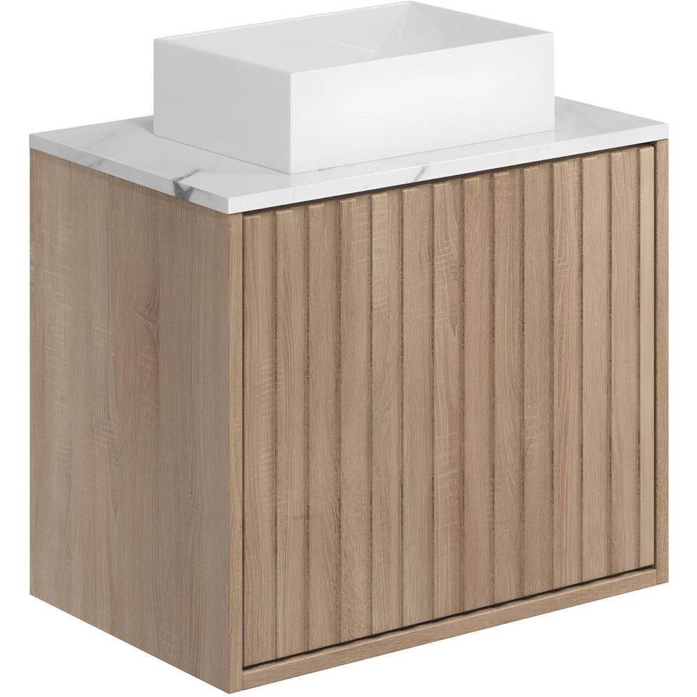 Luxe81 Alfie 600mm Wall Hung Vanity Unit with Countertop Basin