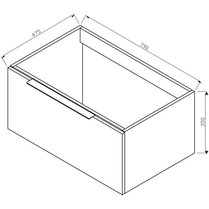 Luxe81 Ambience 800mm LED Wall Hung Vanity Unit