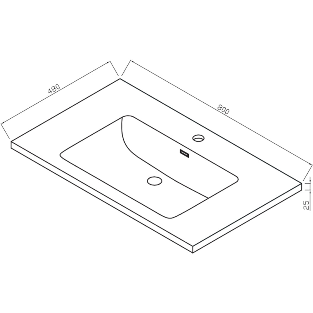 Luxe81 Ambience 800mm LED Wall Hung Vanity Unit