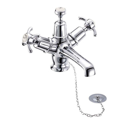 Burlington Anglesey AN5-QT Basin Mixer with Plug & Chain Waste