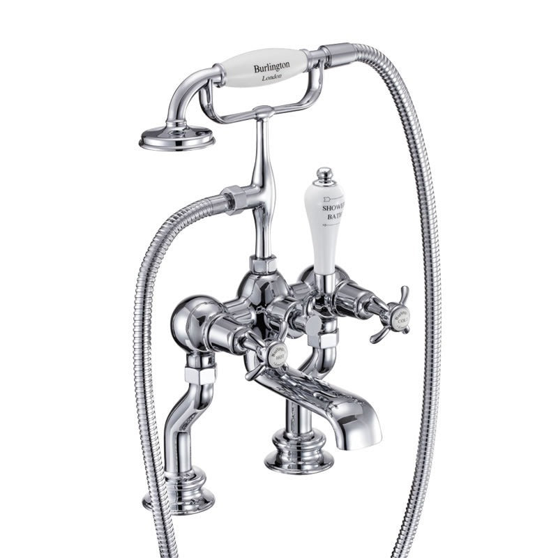 Burlington Anglesey Regent Bath Shower Mixer Deck-Mounted