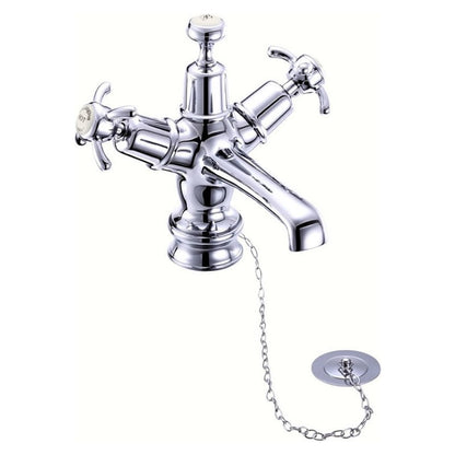 Burlington Anglesey CLR5_QT Regent Basin Mixer with Plug & Chain Waste