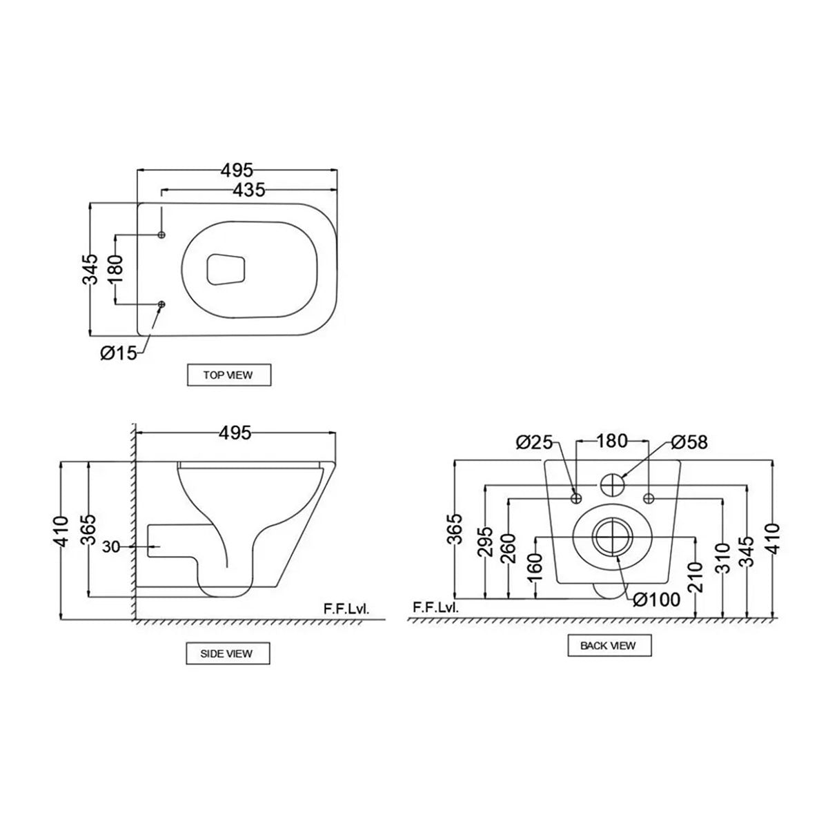 Geberit 502.293.00.7 Selnova 360 x 530mm Wall-Hung Washdown Shrouded Rimless WC Pan White
