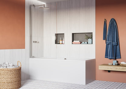 Crosswater Asura AUBSCC0900 8mm Hinged Bath Screen