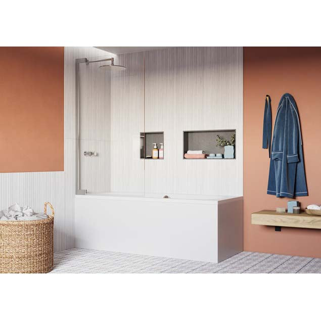 Crosswater Asura AUBSCC0900 8mm Hinged Bath Screen